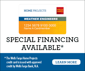 Image link Special Financing available of Wells Fargo Weather Engineers credit card click to apply now.
